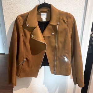 Suede Brown/tan zipper jacket